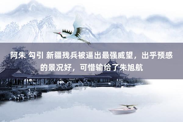阿朱 勾引 新疆残兵被逼出最强威望，出乎预感的景况好，可惜输给了朱旭航